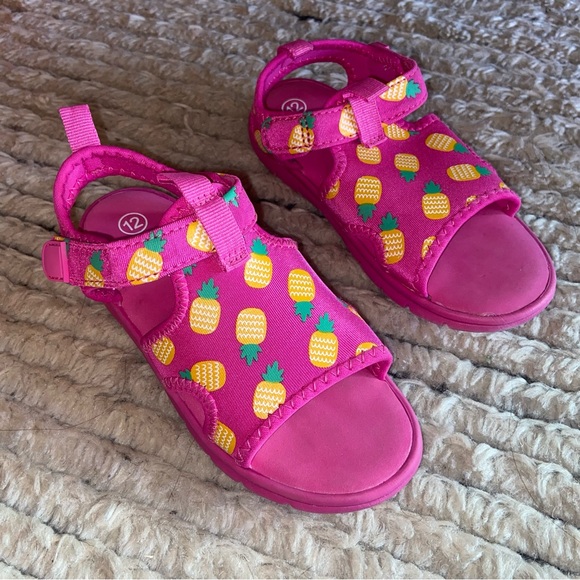 Cat & Jack Shoes Cat Jack Pineapple Sandals Size 2 In Pink Poshmark